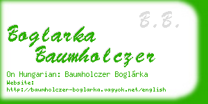boglarka baumholczer business card